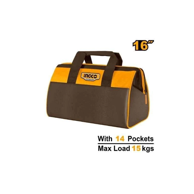 Ingco 16 inch Zipper Tool BagLoad Capacity: 15 kgHTBG281628  image-1