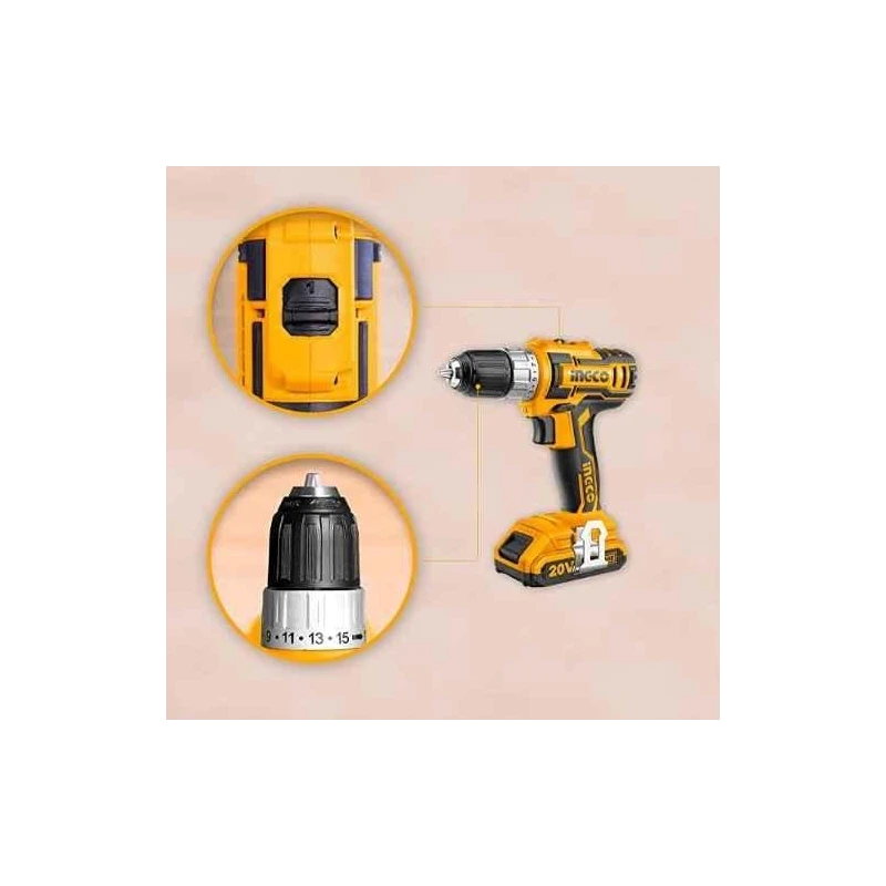 Ingco 20V Lithium-Ion Cordless DrillCDLI2002 image-4