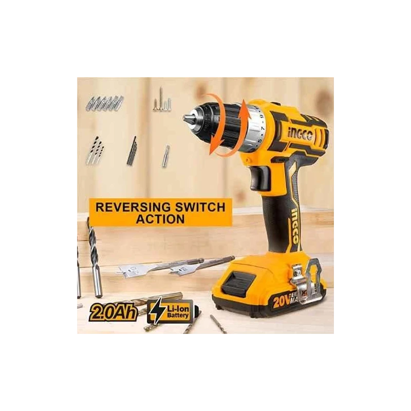 Ingco 20V Lithium-Ion Cordless DrillCDLI2002 image-5