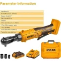 Ingco 20V 3/8 inch Cordless Ratchet Wrench with 2Ah BatteryCharger & SocketsCDRLI2060152 image-2