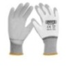 Ingco Cotton PU Gloves for Hand Protection, Size: XL, HGPUG02