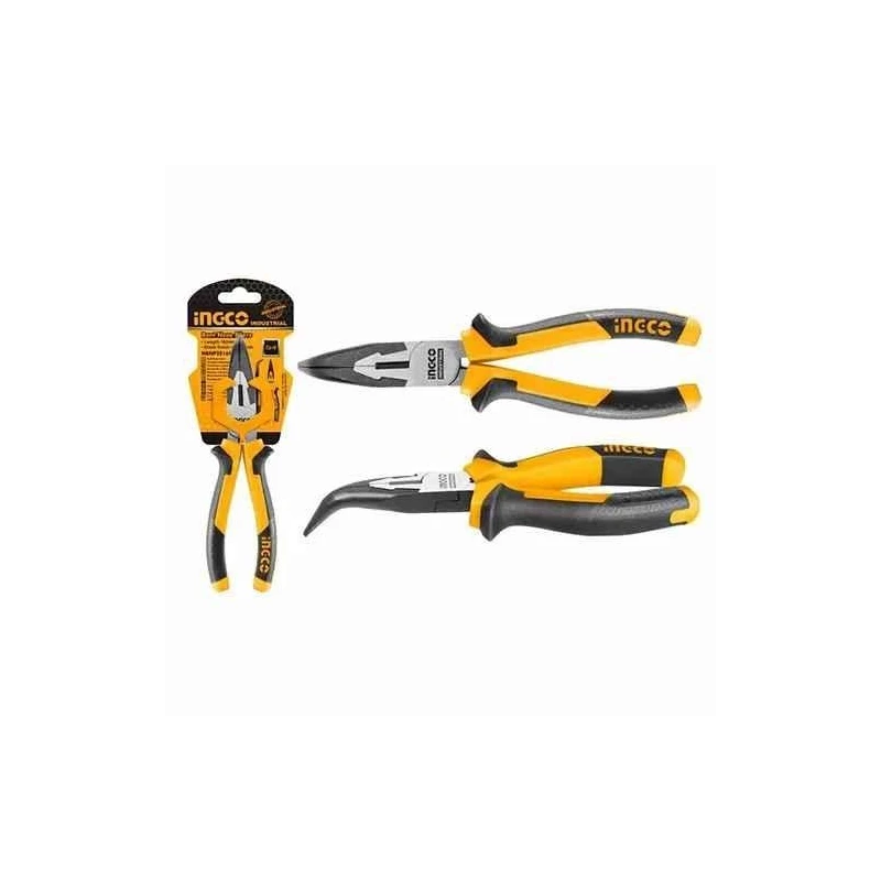 Ingco 6 inch CrV Yellow & Black Polished Bent NoseHBNP28168 image-1