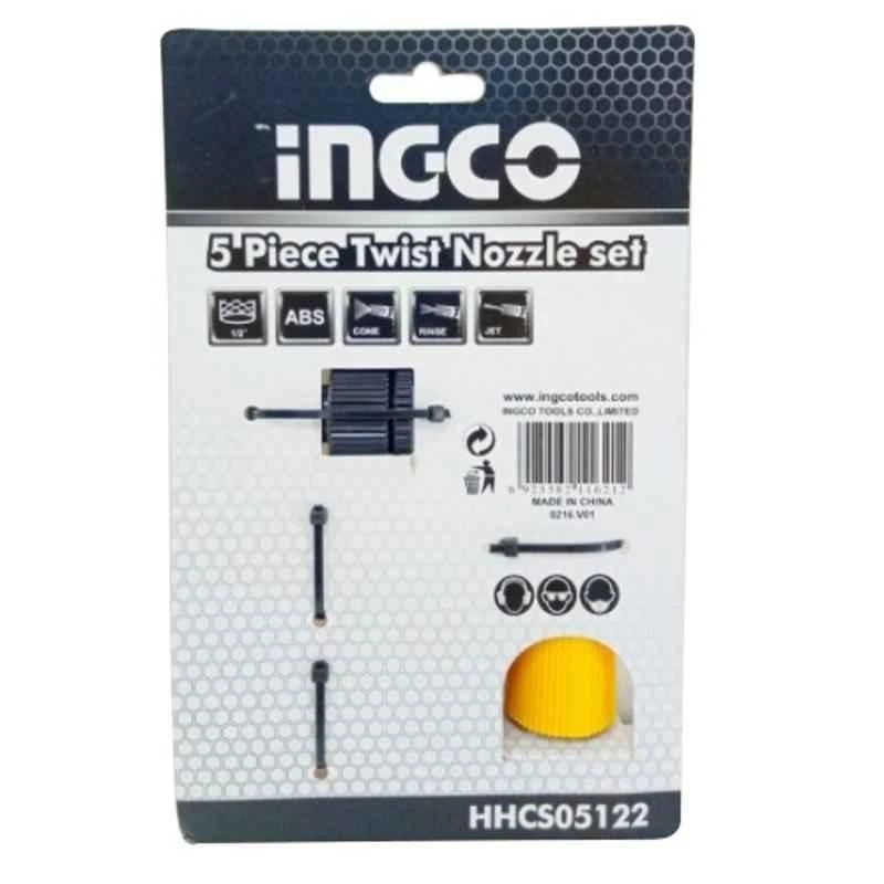 Ingco 5 Pcs Plastic Hose Quick Connector Twist Nozzle SetHHCS05122 image-2