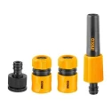 Ingco 5 Pcs Plastic Hose Quick Connector Twist Nozzle SetHHCS05122 image-3