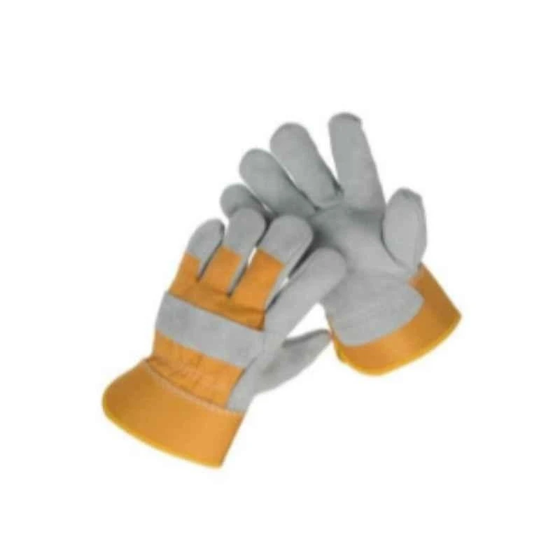 Ingco Leather Orange & Grey Heat Resistant Playhouse Safety Gloves image-2
