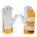Ingco Leather Orange & Grey Heat Resistant Playhouse Safety Gloves image-3