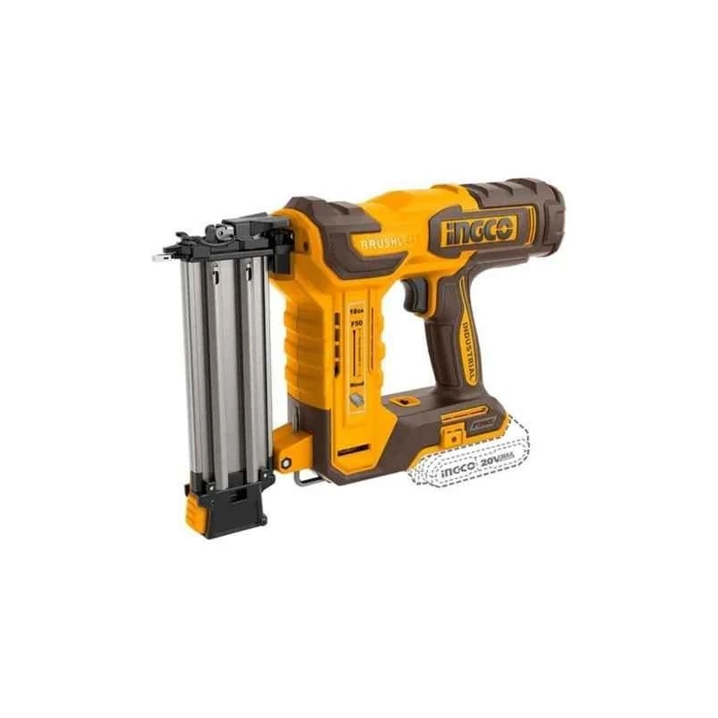 Ingco 20V Cordless Lithium-Ion Brad Nailer Kit with AccessoriesCBNLI5005 image-1