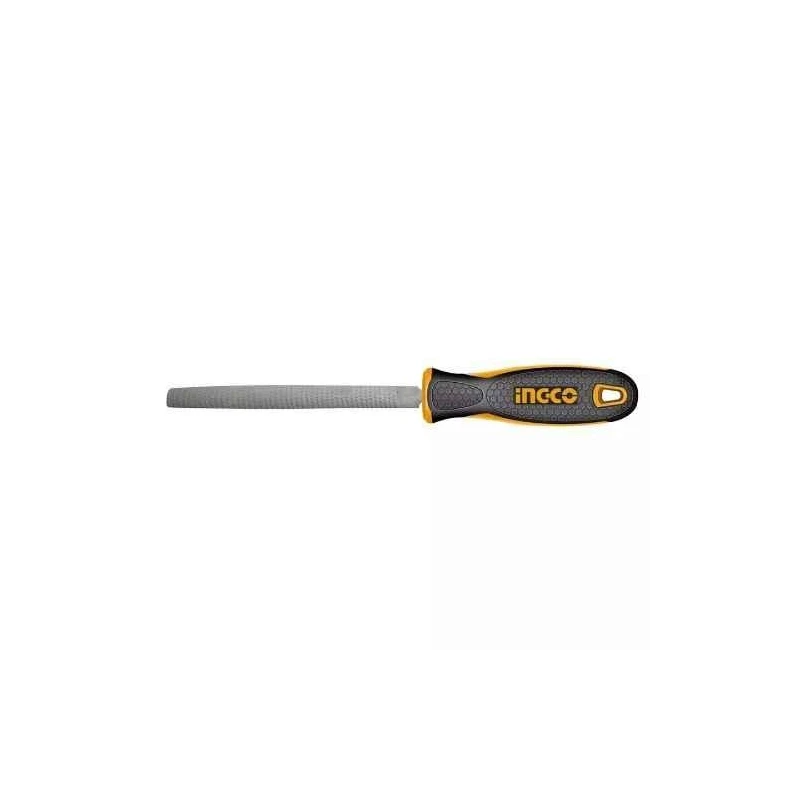 Ingco 200 mm T12 Steel Black Half Round FileHWHF088  image-1