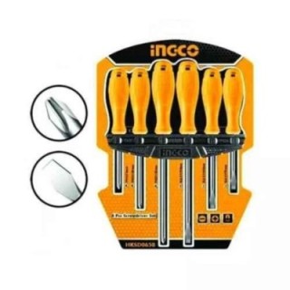 Ingco CrV Yellow Screwdriver SetHKSD0658  image-1