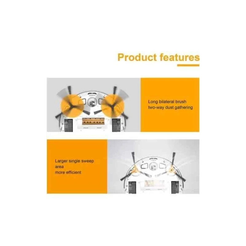 Ingco 500-800Pa 2000mAh 300x75mm Robotic Vacuum Cleaner with Cliff Detect Sensors & Anti-WindingVCRR30201 image-2