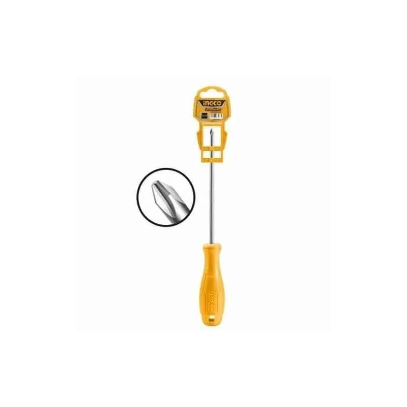 Ingco Chrome Vanadium Steel Yellow & Silver Multipurpose Portable Screw DriverHS58PH1100 image-1