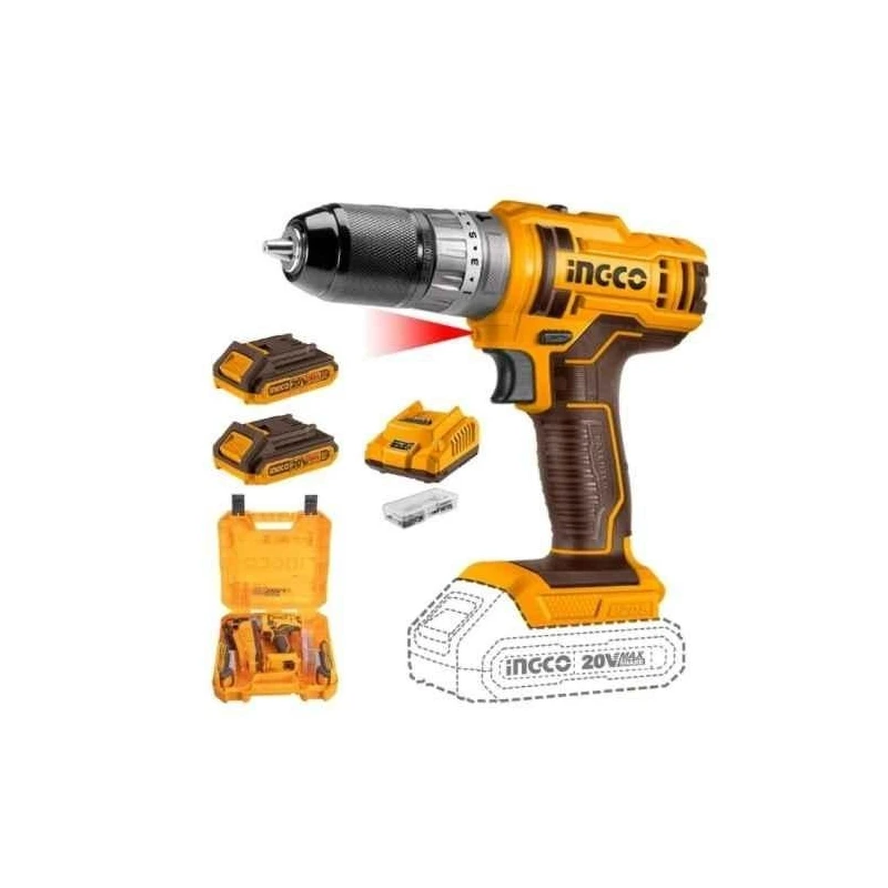Ingco 54 Pcs 0-1500rpm 20V Impact Drill Machine KitCIDLI201452 image-1