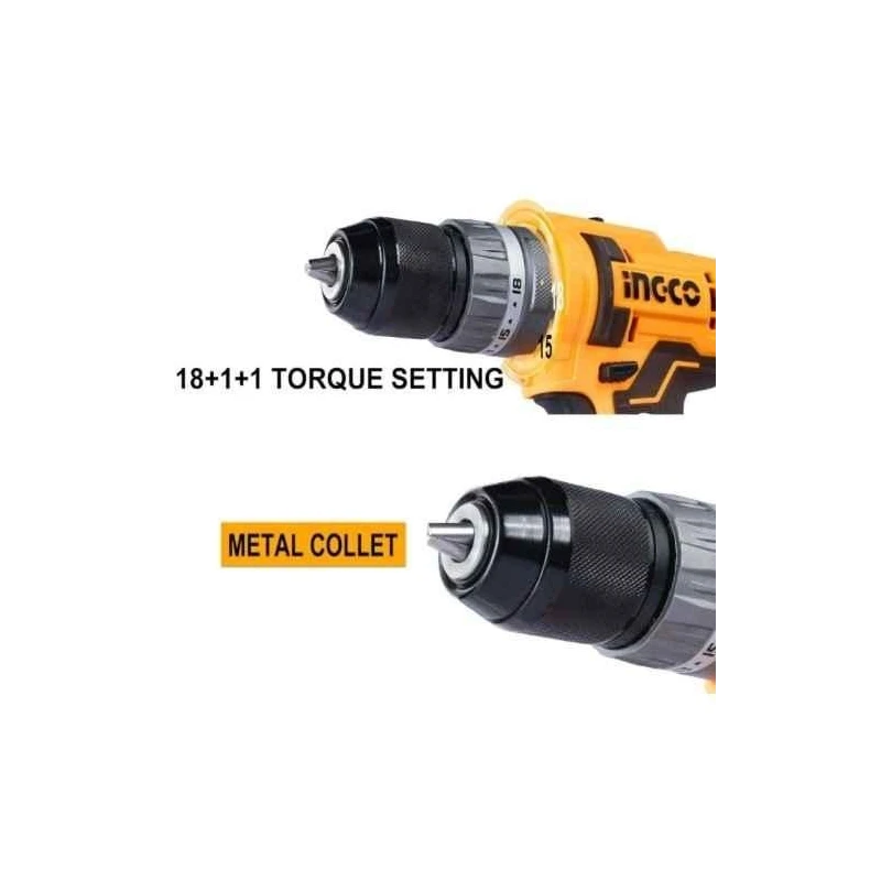 Ingco 54 Pcs 0-1500rpm 20V Impact Drill Machine KitCIDLI201452 image-4