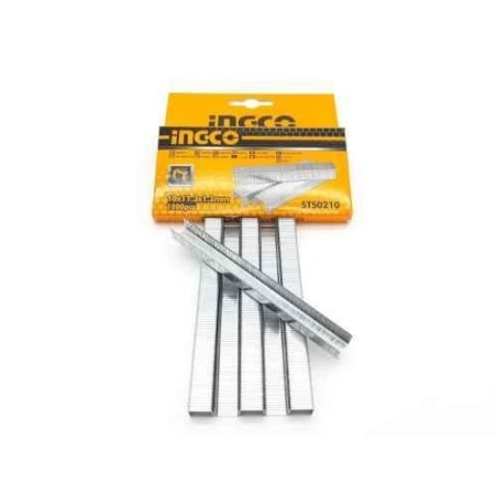 Ingco 1000 Pcs 10x11.3x1.2mm Silver Staples Pin SetSTS0210 image-1