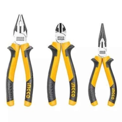 Ingco 3 Pcs 86 & 6 inch CombinationCutting & Needle Nose Plier SetHkps28318 image-1