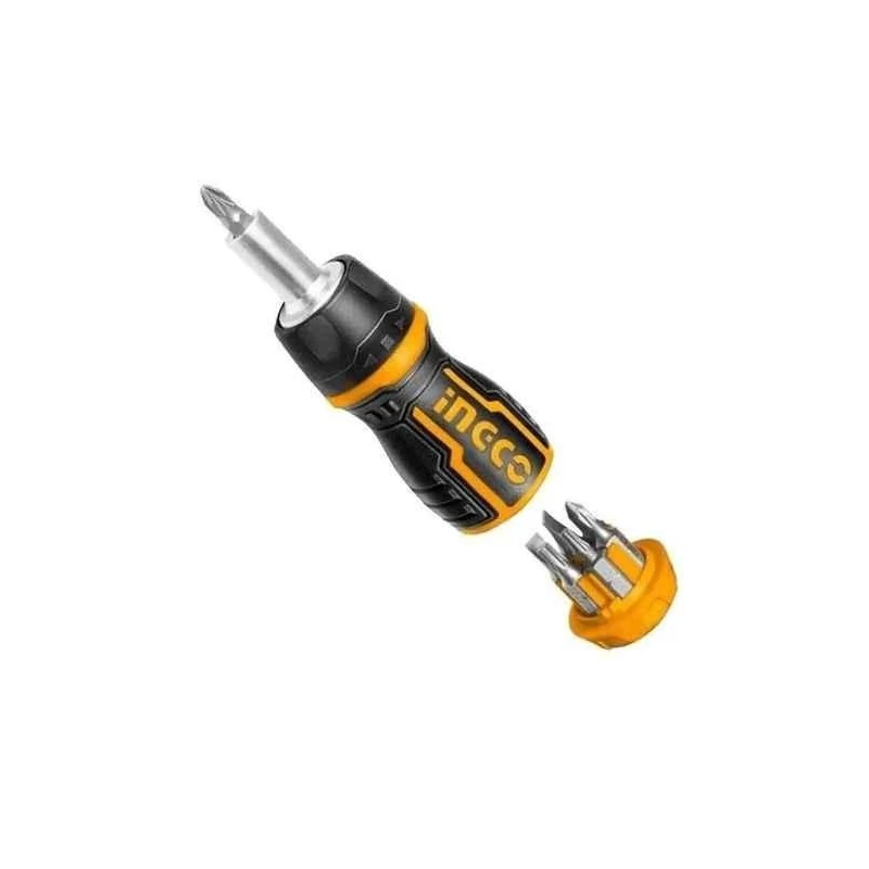 Ingco 1/4 inchx25mm 8 in 1 Stubby Screwdriver SetAKISDS0708 image-1