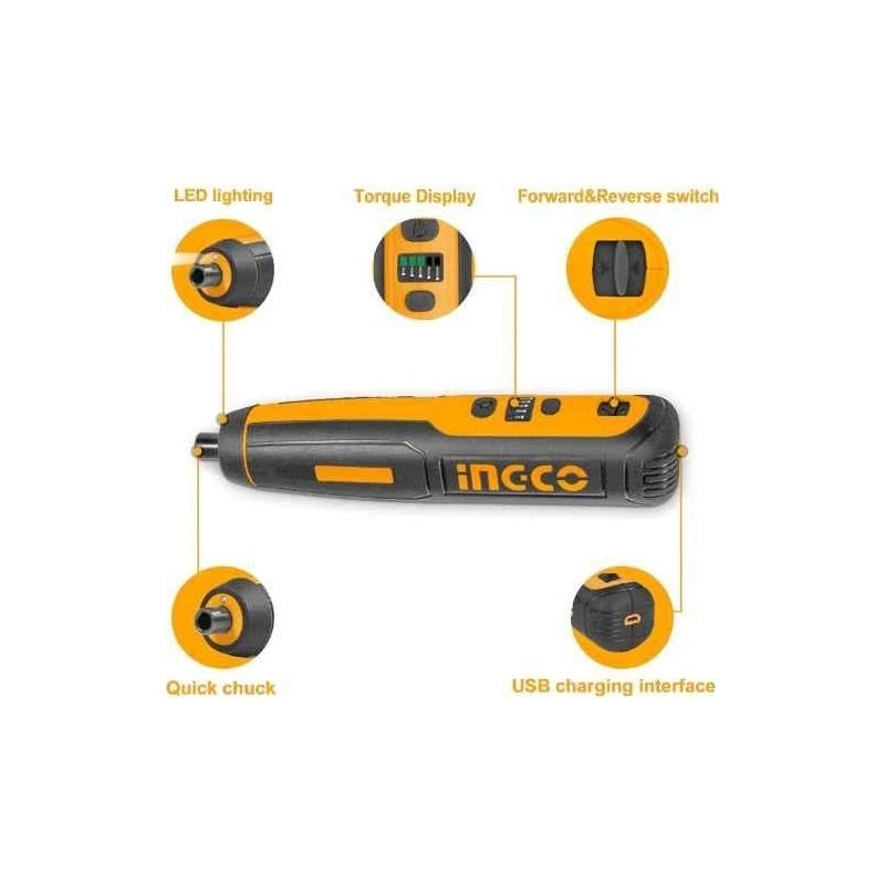 Ingco 46 Pcs 4V Cordless Screwdriver Drill Driver KitCSDLI0403 image-2