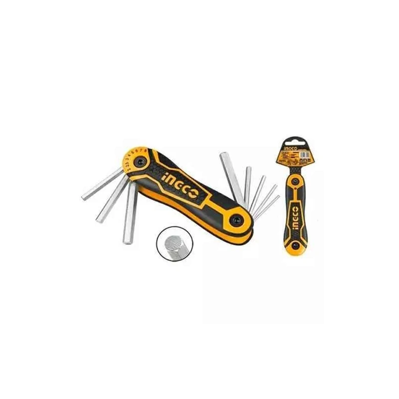 Ingco 2-8 mm Yellow & Black Hex Key SetHHK14081 image-1