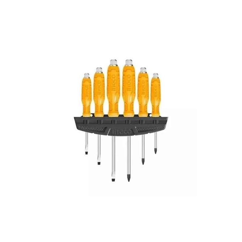 Ingco CR-V Yellow Screwdriver SetHSGTDC180601 image-1