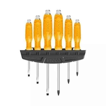 Ingco CR-V Yellow Screwdriver SetHSGTDC180601 image-1