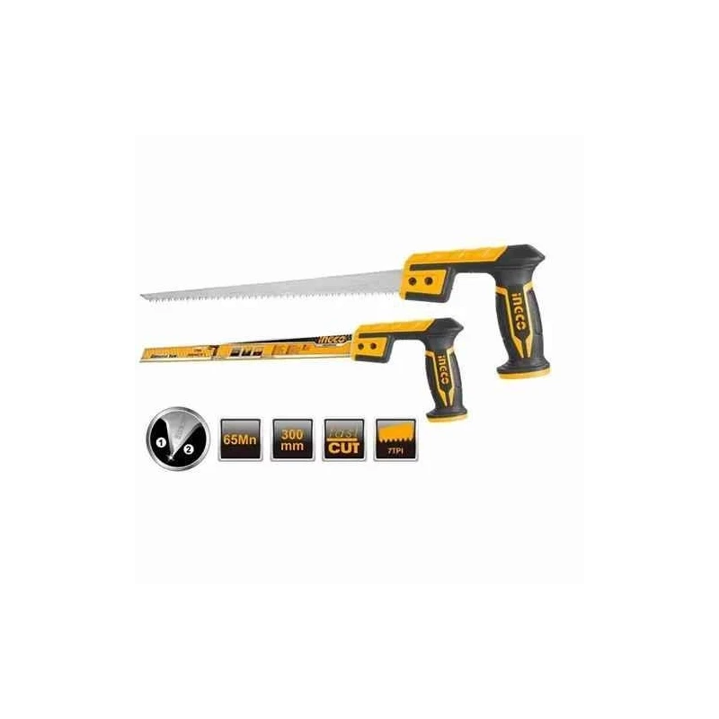 Ingco 12 inch 300 mm Steel Yellow & Black HacksawHCS30028C image-1