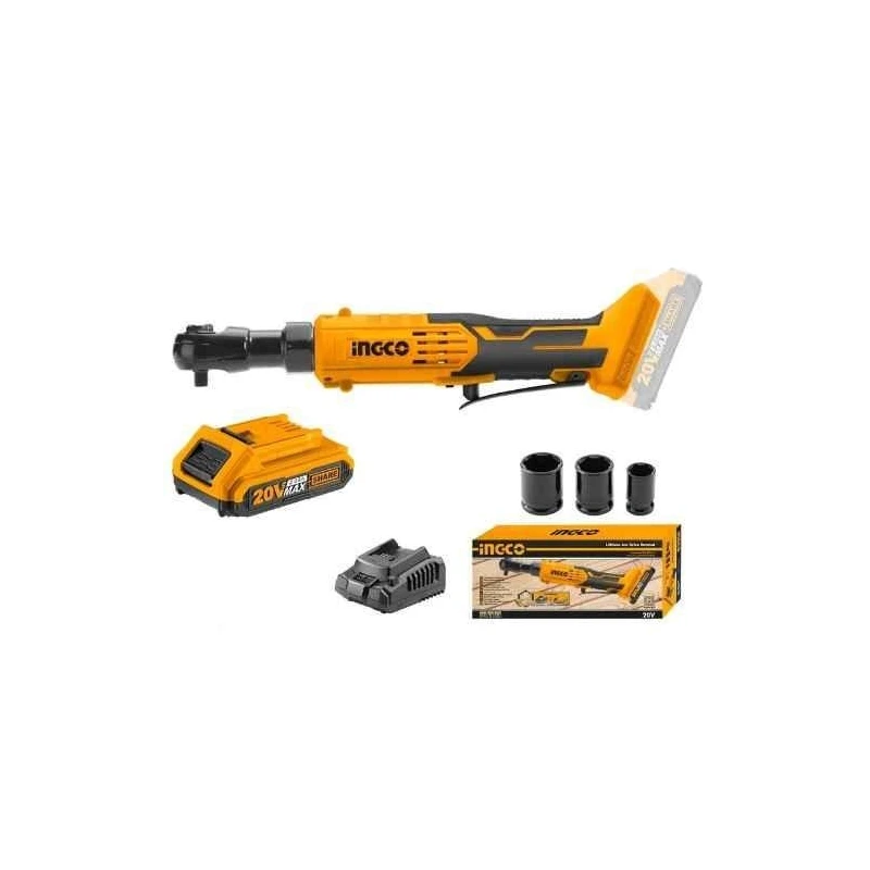 Ingco 2Ah 3/8 inch Li-ion Cordless Ratchet Wrench with ChargerCDRLI206015 image-1