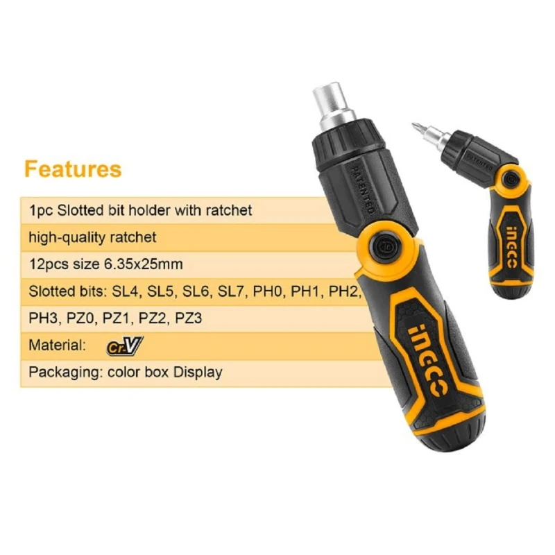 Buy Ingco AKISD1208 Ratchet Screwdriver Set online