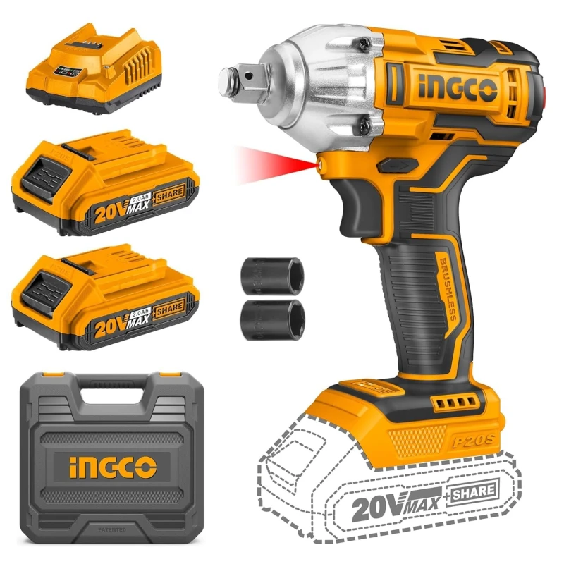 Buy Ingco CIWLI2038 Cordless Li-ion Impact Wrench online