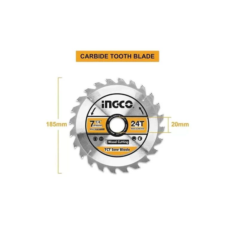 Buy Ingco CS18538 185mm 1400W Circular Saw online