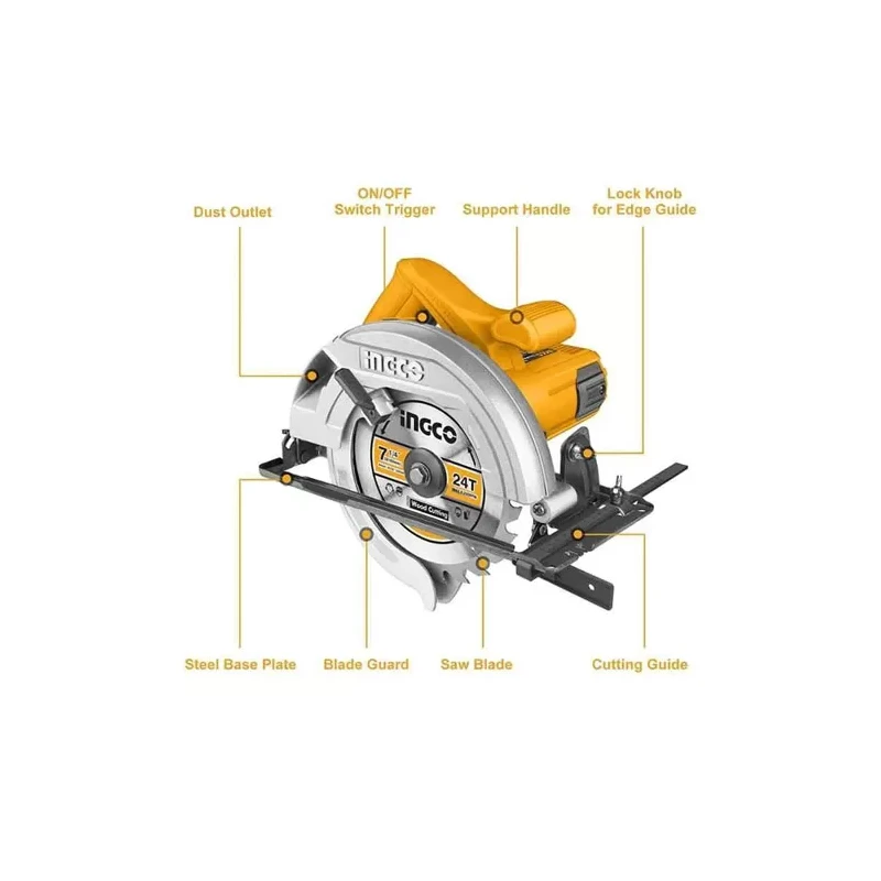Buy Ingco CS18538 185mm 1400W Circular Saw online