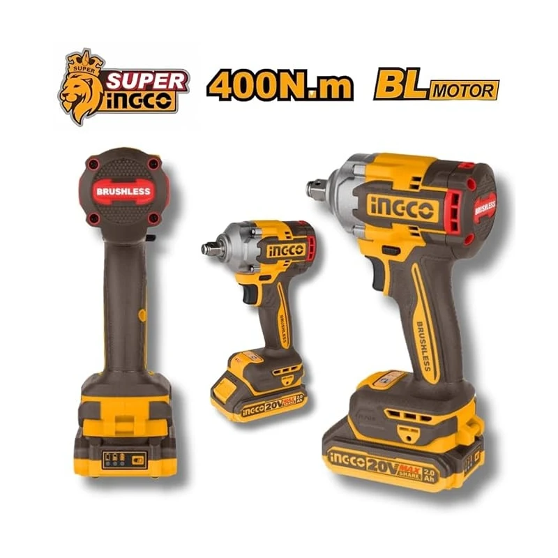 Buy Ingco COSLI23048 Cordless Impact Wrench Kit online