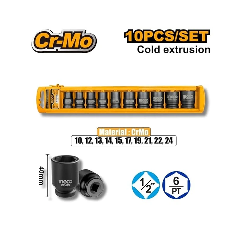 Buy Ingco COSLI23048 Cordless Impact Wrench Kit online