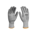 Ingco XL Rubber Grey Cut Resistance Gloves, HGCG01-XL
