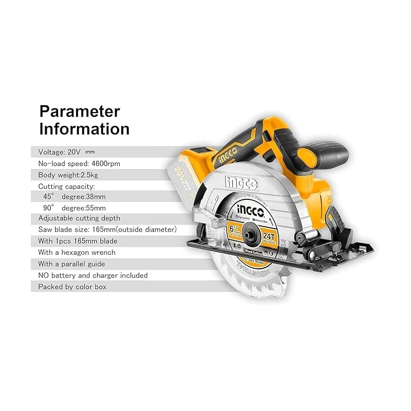 Buy Ingco CSLI1651 Battery Operated Circular Saw online