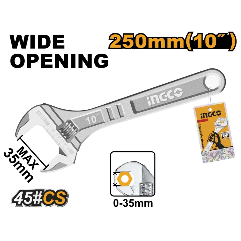 Buy Ingco HADW131102 Adjustable Wrench online