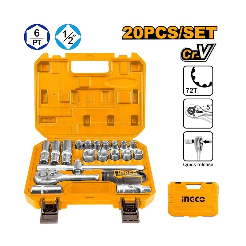 Buy Ingco HKTS12201 1/2 inch Socket Set online