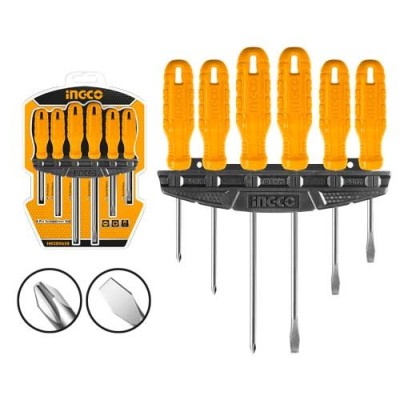 Buy Ingco HKSD0658 Yellow Screwdriver Set online