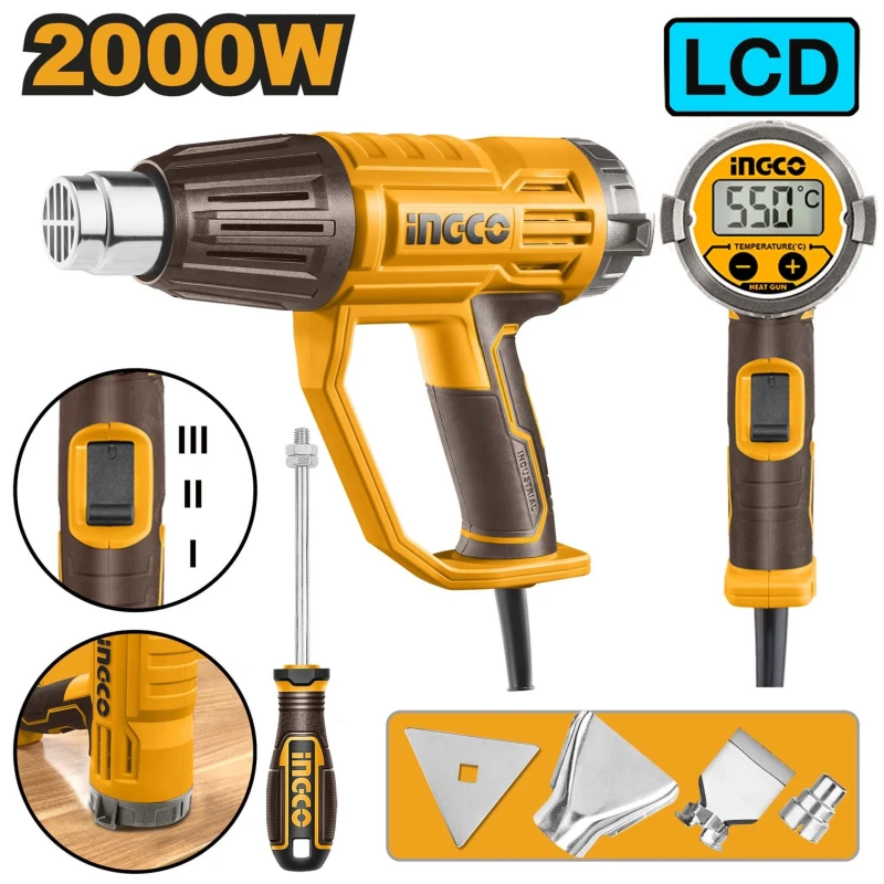 Buy Ingco HG200058 2000W Heat Gun with LCD Display online