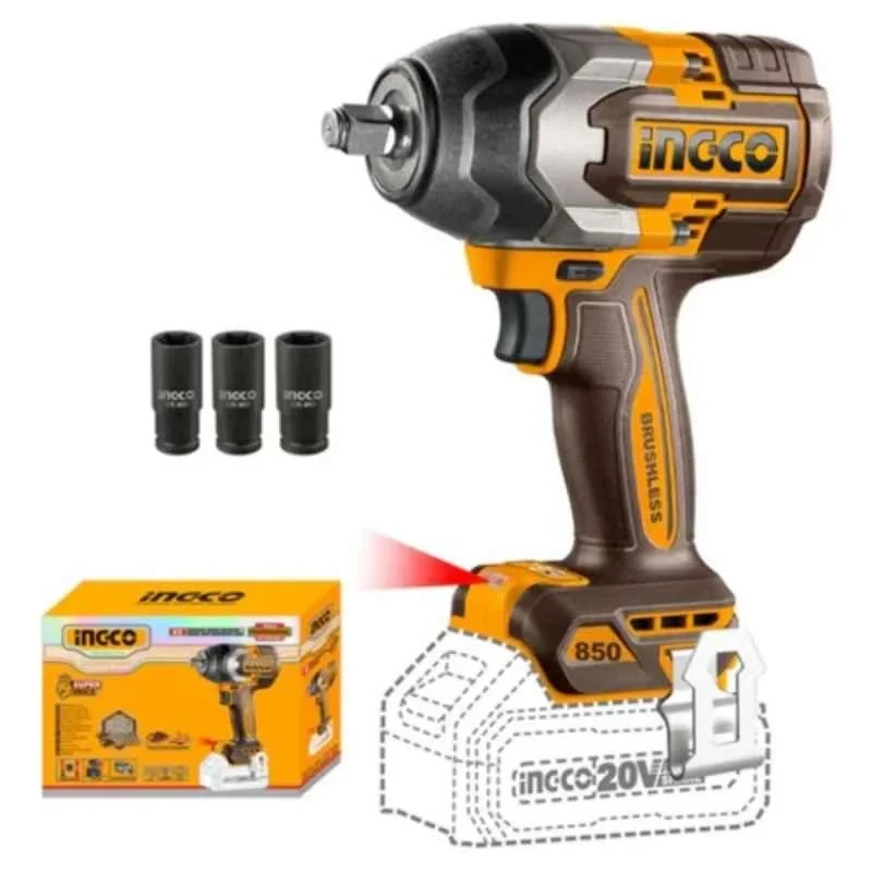 Buy Ingco CIWLI20851 0-2400rpm Cordless Impact Wrench online