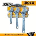 Buy Ingco HADWK031 Carbon Steel Adjustable Wrench Set online