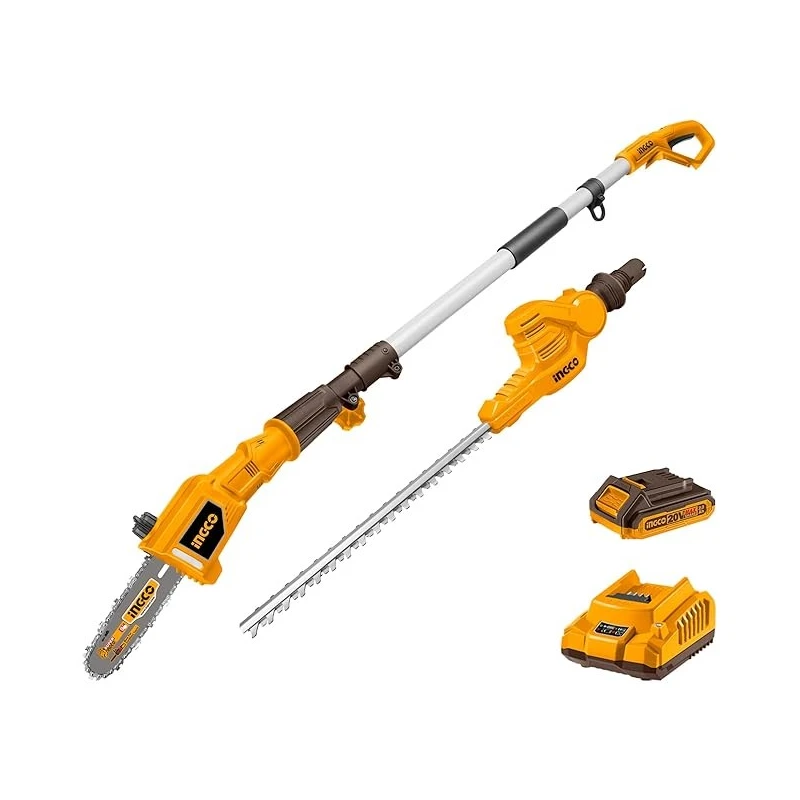 Buy Ingco CPTS201681 Lithium-Ion Pole Saw Hedge Trimmer online