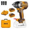 Ingco 1/2 inch 20V 4Ah Brushless Cordless Impact Wrench Driver, CIWLI2085
