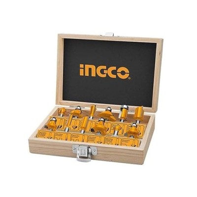 Buy Ingco AKRT1211 12 Pcs 8mm Black Router Bit Set online