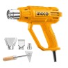 Ingco 2000W Yellow Heat Gun with Scraper & 3 Pcs Nozzles, HG200038