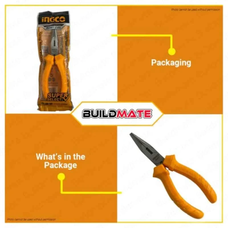 Buy Ingco HLNP12160 Carbon Steel Long Nose Plier online