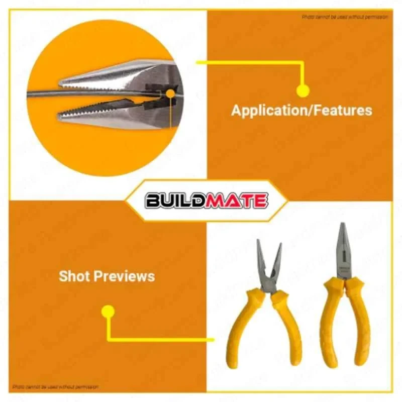 Buy Ingco HLNP12160 Carbon Steel Long Nose Plier online