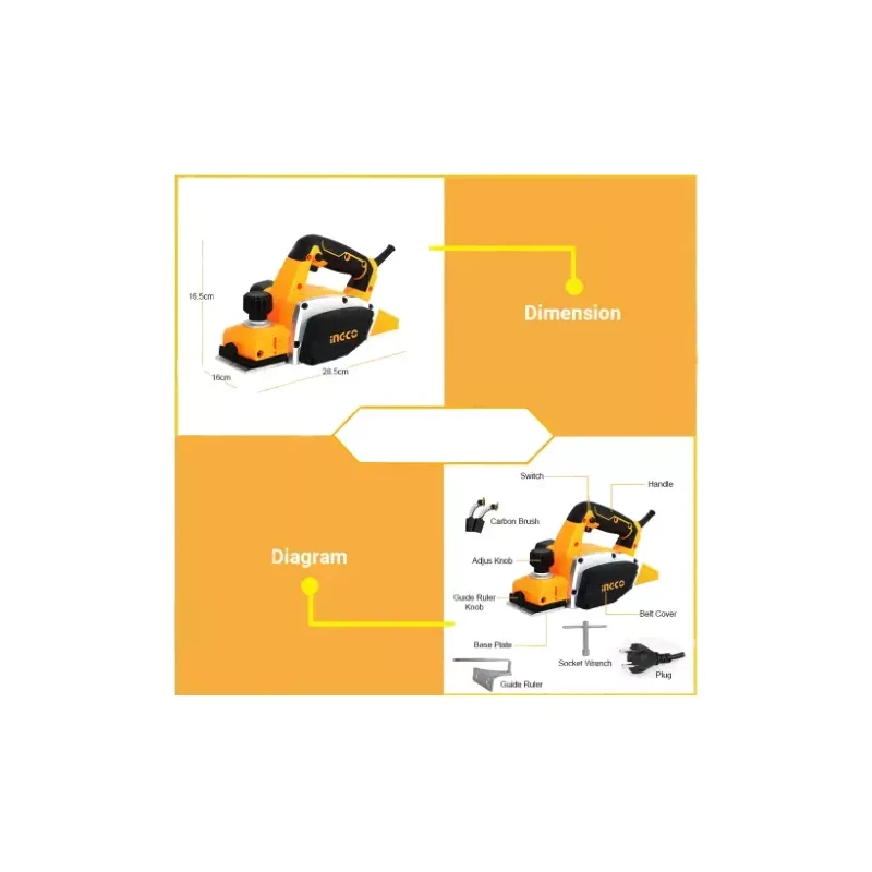 Buy Ingco PL7508 750W Electric Wood Planer online