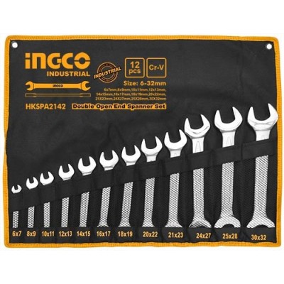 Buy Ingco HKSPA2142 12 Pcs Double Open End Spanner Set online