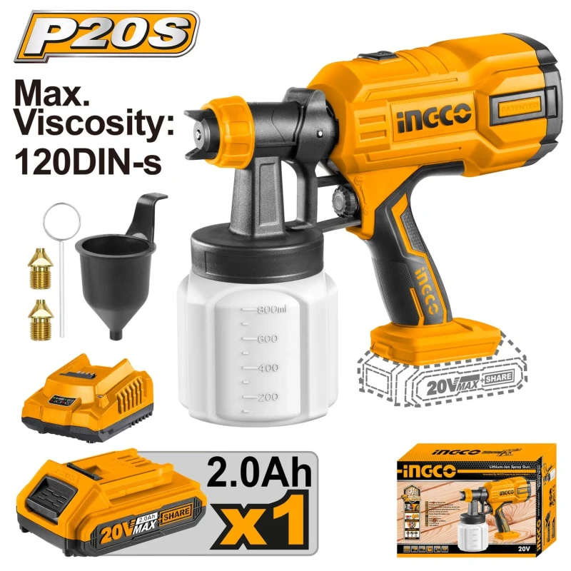 Buy Ingco CSGLI20406 Cordless Paint Spray Machine online