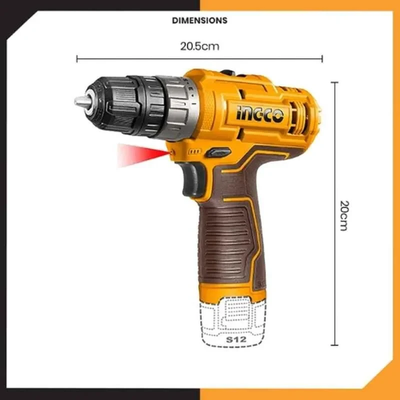 Buy Ingco CDLI12202 1.5Ah Lithium-ion Cordless Drill online